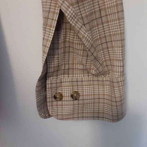 Brooks Brothers Mens L Brown Plaid Long Sleeve Button Up Shirt Non Iron Slim Fit - Picture 4 of 8